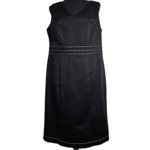 Lane Bryant Black Sleeveless V-Neck Dress Cotton / Spandex sz 14